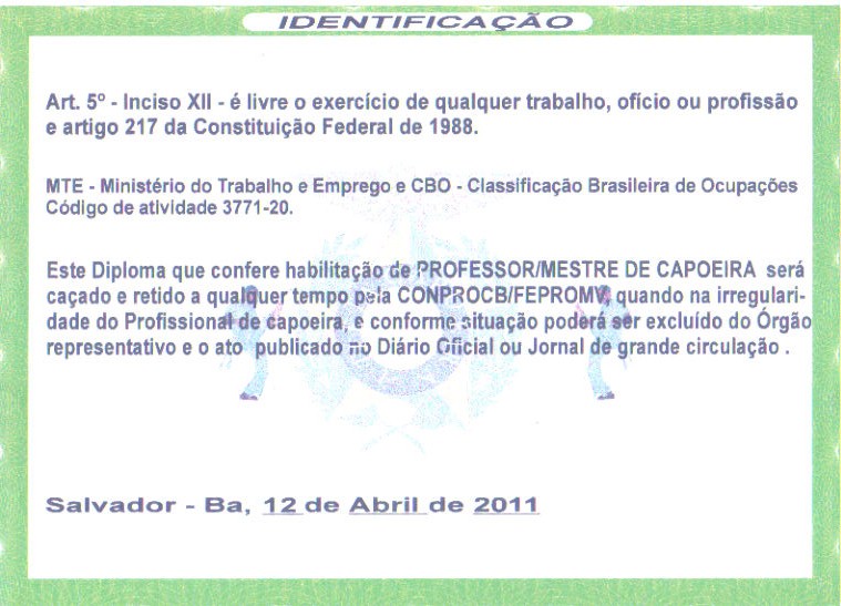 Diploma do Mestre Val Verso